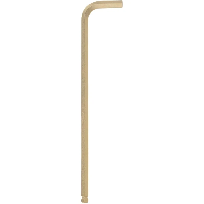 Bondhus 38076 10 x 187mm Ball End Tip Hex Key L-Wrench with GoldGuard Finish, Tagged and Barcoded, 5 Pack